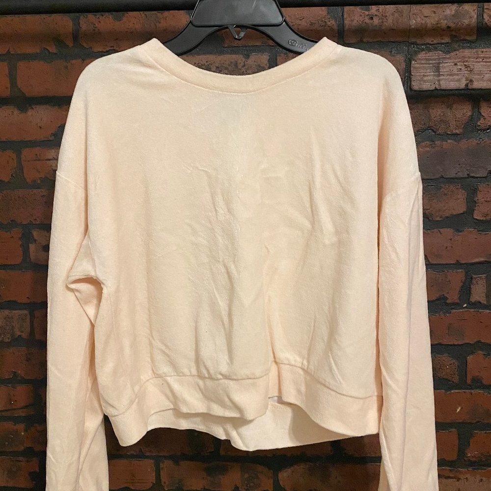 Forever 21 Light Pink Crop Sweater Winter Pullover